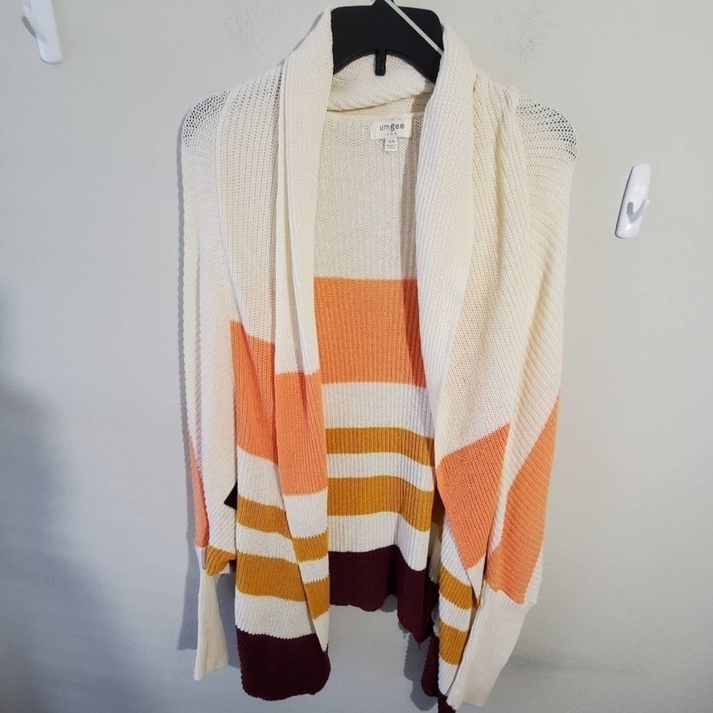Umgee striped cardigan‎ sweater size medium